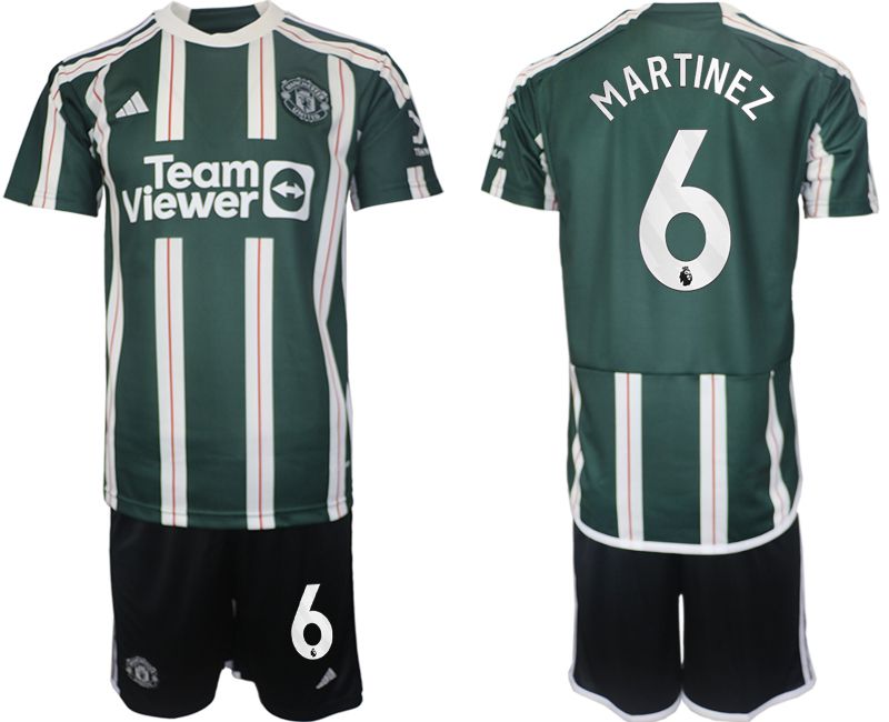 Men 2023-2024 Club Manchester United away green #6 Soccer Jersey
